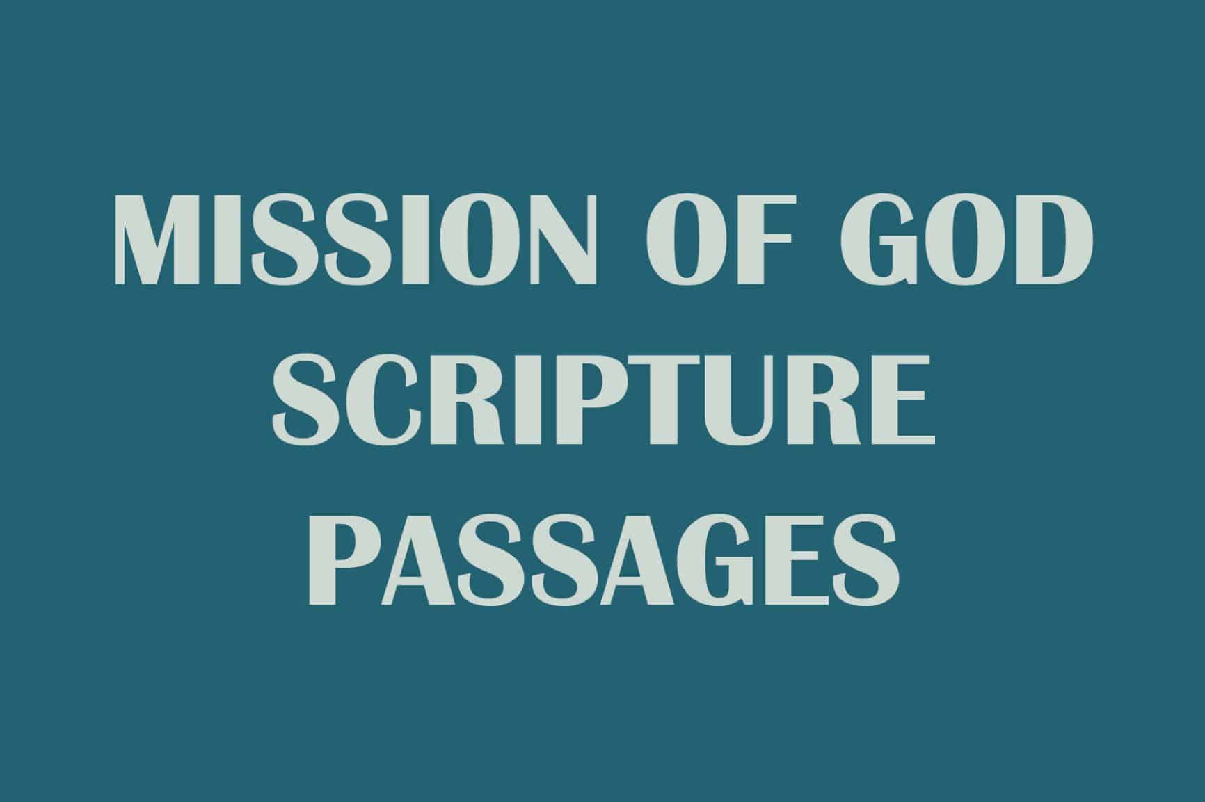Mission scripture verses